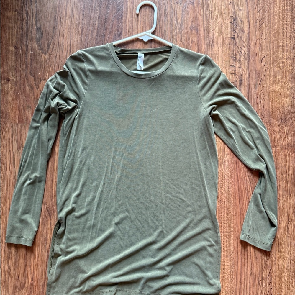 American Apparel Olive modal Long Sleeve Shirt